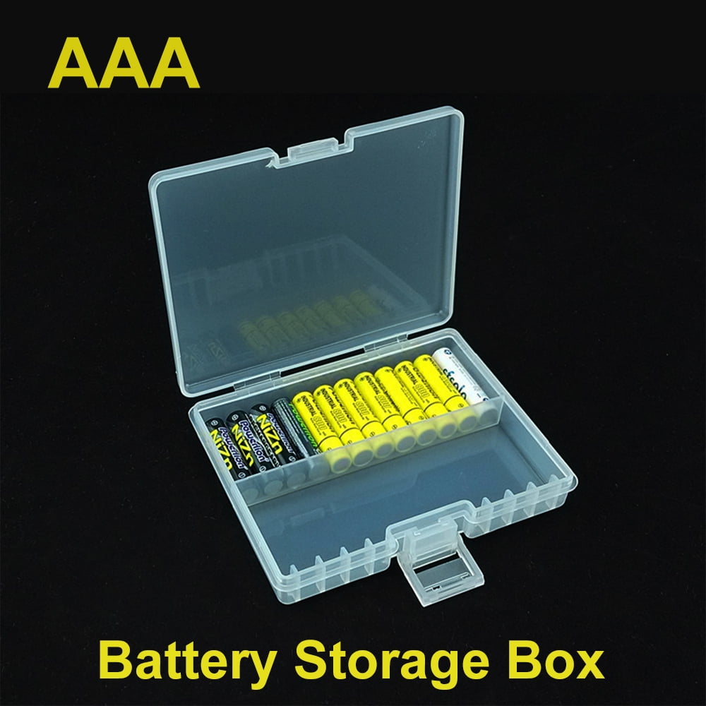 tooloflife Battery Storage Box Hard Plastic Battery Holder Case for 48