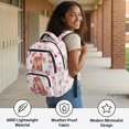 thumbnail image 4 of Psesaysky Adjustable Shoulder Strap Laptop School Bag for Middle School Daily School, 600D Polyester Waterproof Book Bag, Strawberry Heart Print, 4 of 10