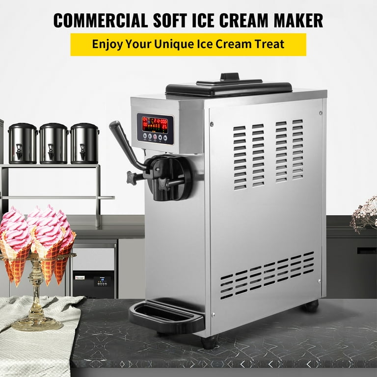 BENTISM Commercial Ice Cream Maker Soft Ice Cream Machine Single Flavor  Countertop 