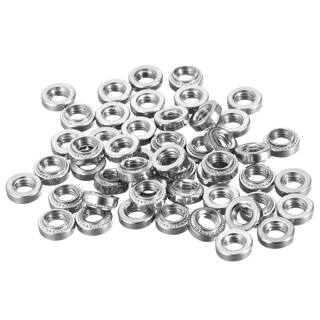 Unique Bargains Écrous Auto-Fermants,10-32x0.12 Pouces Écrou Rivet en Acier Inoxydable Tête Ronde Attache de Montage en Métal 100 Pcs