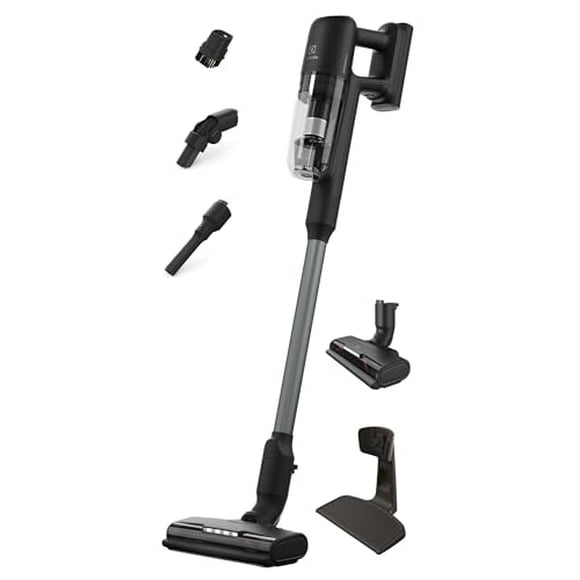 Aspiradora de escoba inalámbrica Electrolux Ultimate700 con boquilla de cerdas PowerPro y alta potencia de succión, 50 minutos de autonomía, 4 modos de potencia, color gris granito