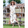 thumbnail image 3 of Vestido largo Zeagoo, ropa de viaje para mujer, blanco, XL, 3 of 7