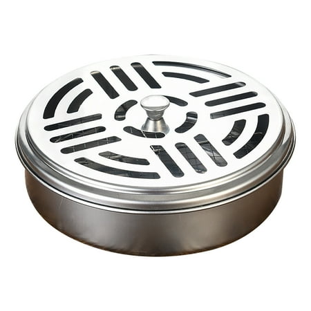 

shyuyusa Classical Design Portable Mosquito Coil Box Iron Case With Lid Retro Portable Mosquito Coil Holder with Handle Iron Fireproof Incense Burner for Home/Outdoor/Baby/Teenager