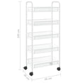 thumbnail image 4 of vidaXL 5-Tier Kitchen Trolley White 46x26x105 cm Iron, 4 of 4