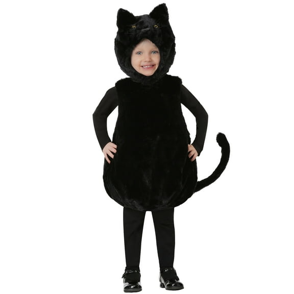 FUN Costumes Bubble Black Kitty Costume for Girls with Faux Fur Bodysuit for Toddlers, 2T