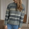 thumbnail image 4 of PFRNLF Sweaters for Women Casual Classic Long Sleeve Vintage Knit Chunky Pullover Sweater, 4 of 8
