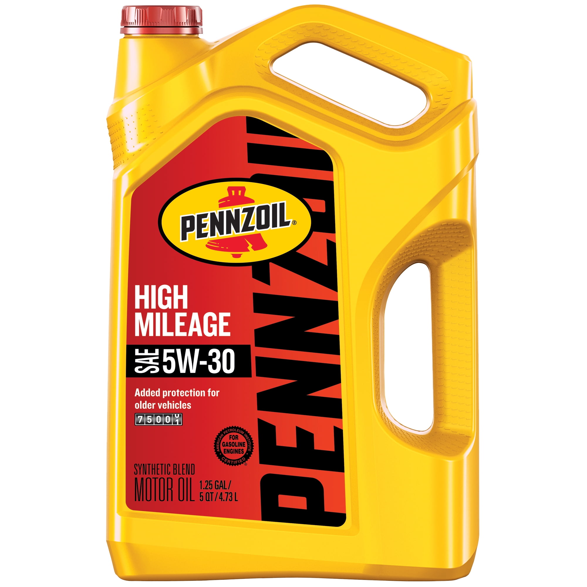 Pennzoil High Mileage Synthetic Blend 5W 30 Motor Oil For Vehicles Over 