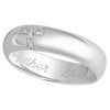 Personalized Planet Engraved Cubic Zirconia Pave Cross Ring