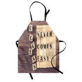 thumbnail image 1 of Inspirational Apron Success Never Comes Easy Quote on Scribble Zen Lifestyle Saying Print, Unisex Kitchen Bib Apron with Adjustable Neck for Cooking Baking Gardening, Umber Sand Brown, by Ambesonne, 1 of 3