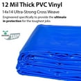 thumbnail image 2 of Moose Supply 10' x 20', 12 Mil PVC Vinyl Heavy Duty Waterproof Tarp Covers, Blue, 2 of 7