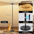 thumbnail image 3 of Rotatable LED Floor Lamps with Remote , 63" Dimmable Floor Lamp with 3 Color Temperature, Modern Globe Light Memory Standing Lamp, Tall Corner Lamp for Living Room, Bedroom, Office, 3 of 9