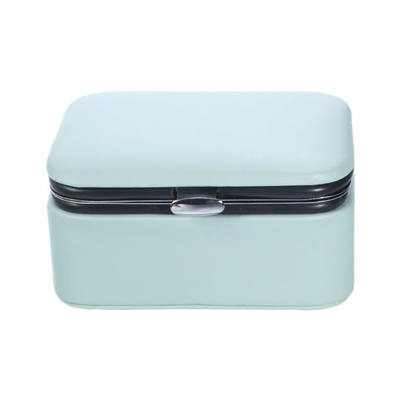 YARNOW Mini Jewelery Box Containers Organiser Portable Fashionable for Earrings Necklace (Blue)