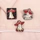 thumbnail image 2 of Fanciful Hobgoblin Tale Creative Mushroom Cartoon Brooch Alloy Corsage Pin for Decorative Accent on Apparel and Bags Multicolor, 2 of 4