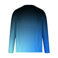 thumbnail image 3 of LNWUY Men's Plus Size Crew Neck Long Sleeve Pullover Gradient Contrast Color Quick Dry Athletic Workout Gym Breathable Sweatshirt Top Blue XXL, 3 of 3