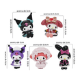 thumbnail image 4 of "10 Figuras Kuromi Colección Anime 4 cm "Lab.g, 4 of 5