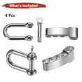 thumbnail image 4 of Hebilla de Pulsera de Paracord Uxcell [4PCS] - Hebilla de Metal Ajustable en Forma de U para Pulseras y Cinturones [Cabeza Plana Plateada], 4 of 6