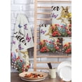 thumbnail image 2 of Spring Easter Bunny Kitchen Dish Towels for Drying Dishes Set of 4, Grey Wooden Red Floral Easter Eggs Waffle Weave Microfiber Hand Tea Bathroom Towels Quick Dry & Absorbent Towel 15.7x23.6, 2 of 7