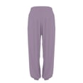 thumbnail image 5 of Audhol Flowy Pants for Women, Womens Elastic Loose Casual Cotton Soft Yoga Sports Dance Harem Pants Beach Pants for Women Wine 3XL, 5 of 5