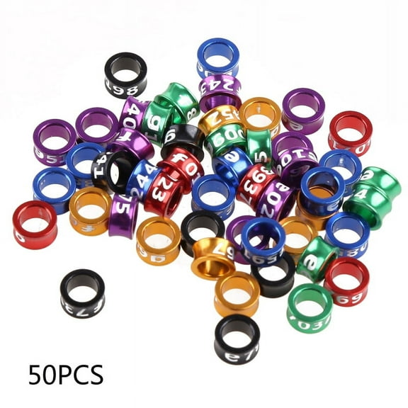 50Pcs Bird Ring Leg Bands Metal Tags 5mm Clip on Leg Rings for Bantam Lovebird