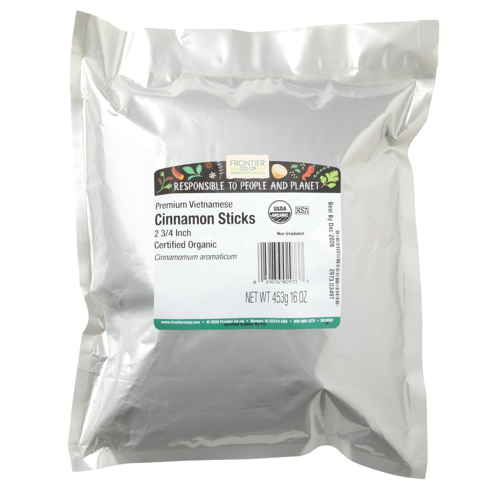 Frontier Co-op 2973 Vietnamese Cinnamon Sticks, 2 3/4"