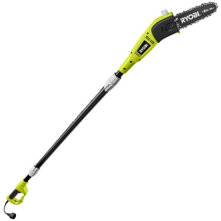Ryobi Pole Chainsaw Pruner 8 In Bar 6 Amp Corded Electric Chain Saw Pruner Angled Head Ry43160a