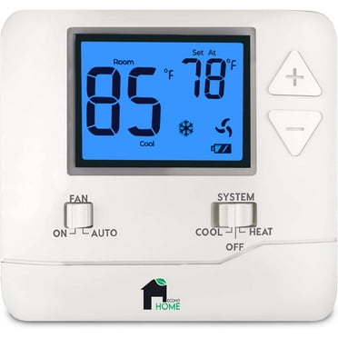 EconoHome ME EH Thermostat EH701 Square White Digital Screen Thermostat