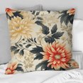 thumbnail image 2 of Designart "Vintage Dahlia in Green and Beige" Floral Printed Throw Pillow, 2 of 5