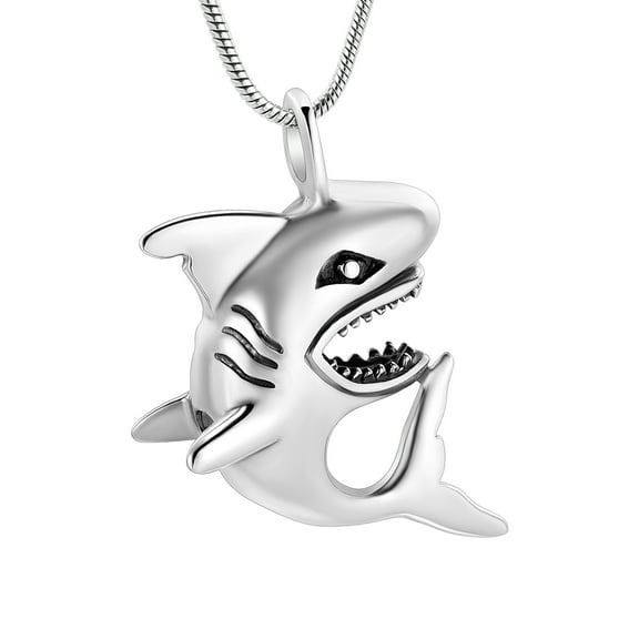 Shark Cremation Jewelry for Ashes Holder Urn Necklace for Ashes of Loved One Memorial Jewelry