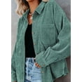 thumbnail image 6 of KISSMODA Women's Corduroy Jackets Button Down Shacket Coats Boyfriend Oversized Long Sleeve Outwear, 6 of 8