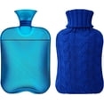thumbnail image 2 of Bouillotte avec Housse Tricotée, Sac d'Eau Chaude 1,9 L, Bleu, 2 of 4
