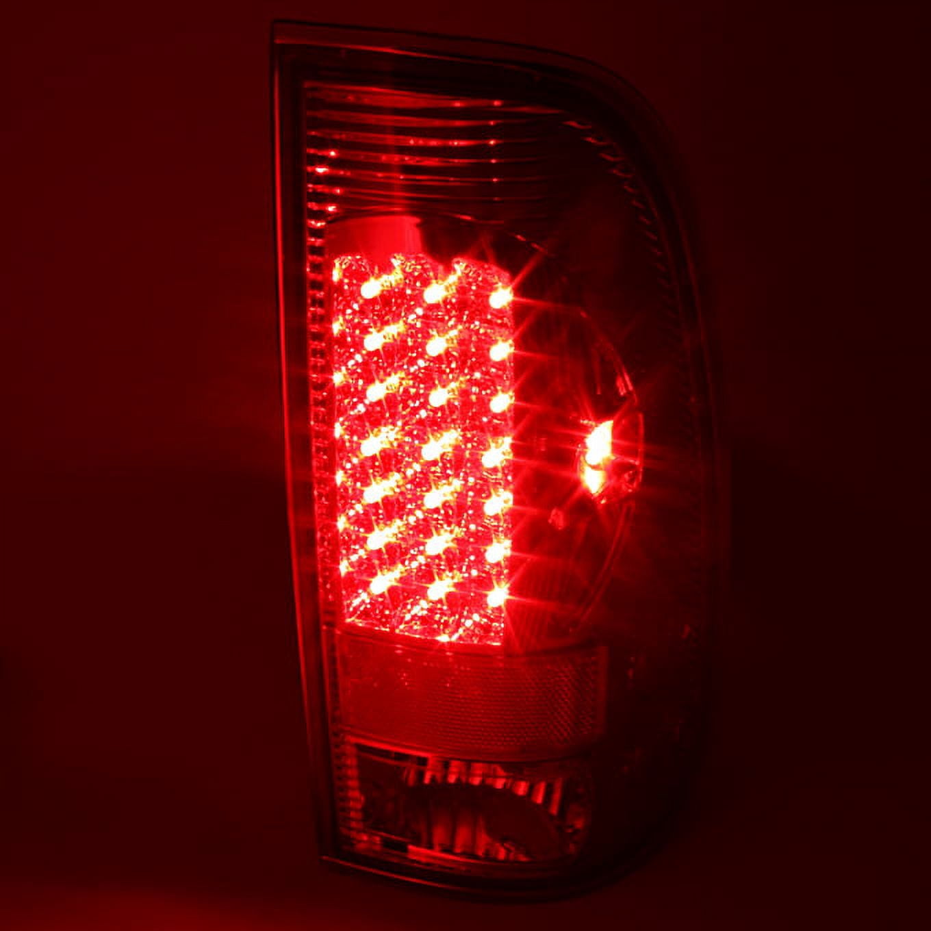 AKKON - For 97-03 Ford F150 F-150 Pickup Truck Styleside Model Red Clear LED Tail Lights Brake Lamps Pair Pair