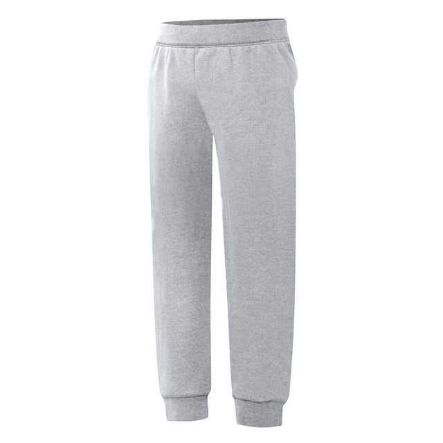 Hanes Girls ComfortSoft EcoSmart Jogger Sweatpants, XL, Light Steel