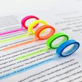 thumbnail image 1 of LNGOOR 50 Pcs/ensemble Notes Autocollantes Transparentes Colorées avec Index à Lignes Horizontales pour Étudiants Résistantes à l'Eau, 1 of 7