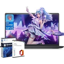 Dell Inspiron 15 3520 Business Laptop - with Microsoft Office Lifetime License, 15.6" FHD Touchscreen, Intel Core i5-1235U, 32GB RAM, 2TB SSD, HD Webcam, Wi-Fi, Windows 11 Pro