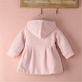 thumbnail image 3 of Bagilaanoe Toddler Baby Girls Hooded Coat Windproof  Long Sleeve Jacket 6M 12M 2T 3T Kids Fall Winter Casual Outwear, 3 of 5