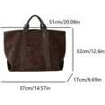 thumbnail image 3 of JUYGO Suede Bags for Women Large Suede Tote Bag Work Bag Top Handle Satchel Bag Faux Suede Handbag Vintage Fall Bag, 3 of 6
