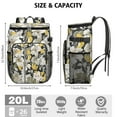 thumbnail image 3 of Travel Cooler Bag - Pioneer Flower Floral Print Pattern Camping Beer Cooler Backpack with Bottle Opener- Waterproof Insulated Picnic Backpacks - Cooler Bag for Beach, 3 of 6