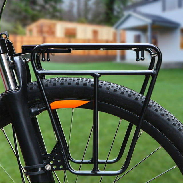 Colaxi Bike Front Carrier Rack Cargo Pannier Trunk Holder Metal Maximum Load 25kg Front Rack Luggage Shelf for Mountain Bike