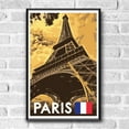 thumbnail image 2 of Paris France Vintage Travel Poster / Postcard WPA Style Retro Eiffel Tower Art Print, 2 of 4