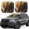 thumbnail image 2 of Picia Cool Sunglasses Elephant Art 2 Piece Car Windshield Sun Shade Foldable | Foldable Sun Shield for Front Window Blocks UV Rays and Keeps Your Vehicle Cool-Small, 2 of 7
