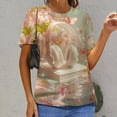 thumbnail image 6 of Butterfly Dancing T Shirts Basic T-Shirt Short Sleeve Ladies Tee Shirt Summer Graphic Clothing, 6 of 6