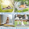 thumbnail image 6 of LANNEY Cat Window Perch,  Foldable Cat Window Bed Holds 33 Lbs Indoor with 4 Suction Cups, Reversible Fabric Washable Cover, Grey, 6 of 10