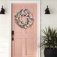 thumbnail image 4 of Spring Wreaths for Front Door, Spring Summer Colorful Flower Wreath for Front Door, Wild Flowers Wreath for Home Decor, Colorful Wild Flowers with Green Leaves for Everyday, 45cm, 4 of 9