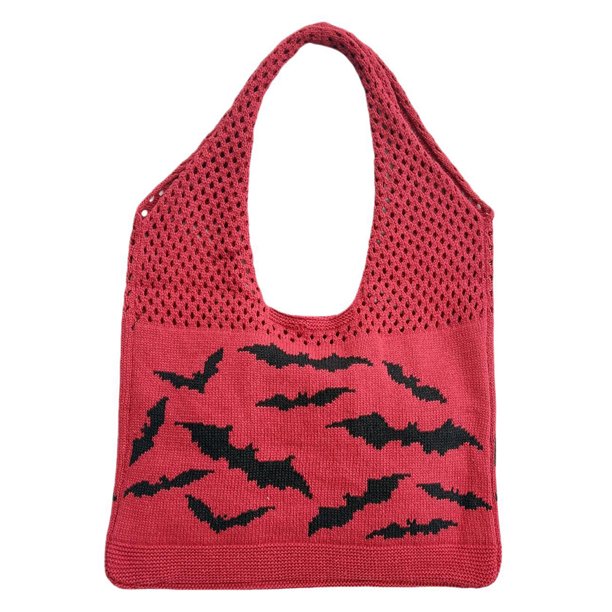 Bolso Hobo Tejido Mano Al Aire Libre Gran Capacidad Halloween