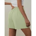 thumbnail image 3 of Airmenty Women's Shorts Summer Dressy Casual Short Elastic Waist Wide Leg Suit Tailored Shorts Comfy Elagant Work Trouser Shorts with Pockets, 3 of 6