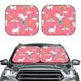 thumbnail image 2 of Kll Yoga Unicorn Windshield Sun Shade 2-Piece Foldable Car Front Window Sunshade For Most Sedans Suv Truck - Auto Sun Blocker Visor Protector Blocks Max Uv Rays - Large, 2 of 7