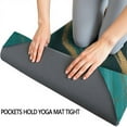 thumbnail image 3 of Teal Gold Marble Wave Dot Pattern Hot Yoga Mat Towel Non Slip for Hot Yoga - Quick-Drying Yoga Mat Cover with 4 Corner Pockets with Travel Bag - Hot Yoga Towel Non Slip 70"x26", 3 of 6