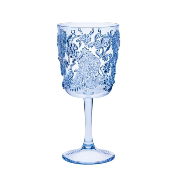 Copa de vino LeadingWare Group, acrílica, azul cachemir, 385 ml, 4 unidades