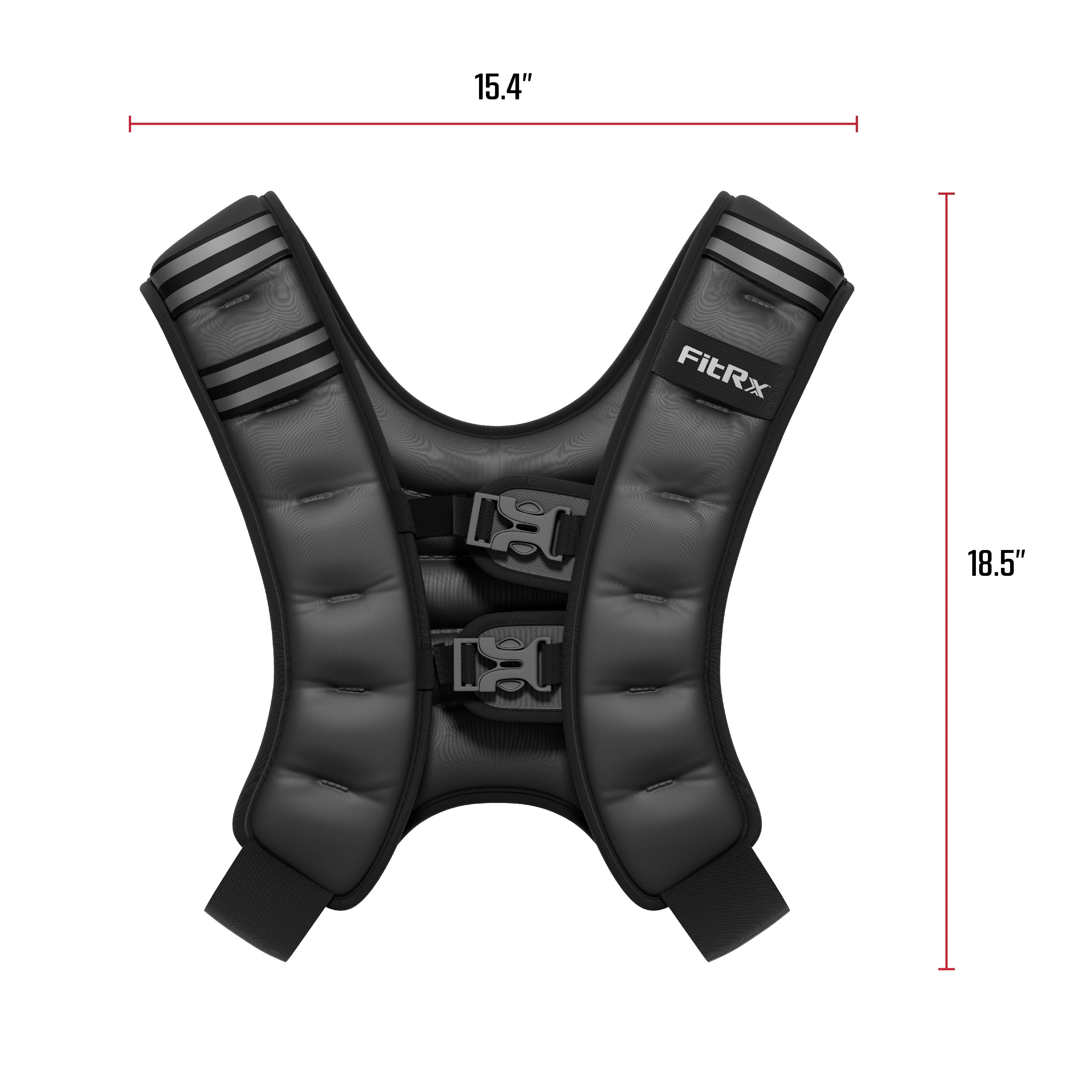FitRx Weighted Vest Neoprene Coated Weighted Vest for Women and Men with Hook and Loop Strap, 16 lbs