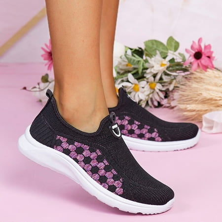

sebulube Women Sneakers Soft Sole Breathable Sneakers Non Slip Ultra Light Soft Sole Sneakers Breathable Mesh Sneakers
